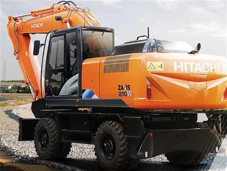 Máy đào bánh lốp Hitachi ZX210W-5A