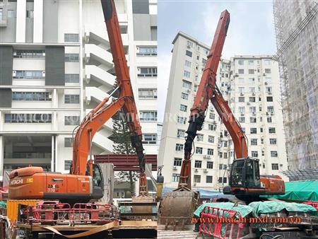Máy đào gầu ngoạm cần thụt thò Hitachi ZX330LC-3 đã qua sử dụng