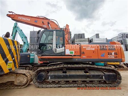 Máy đào gầu ngoạm cần thụt thò Hitachi ZX330LC-3 đã qua sử dụng