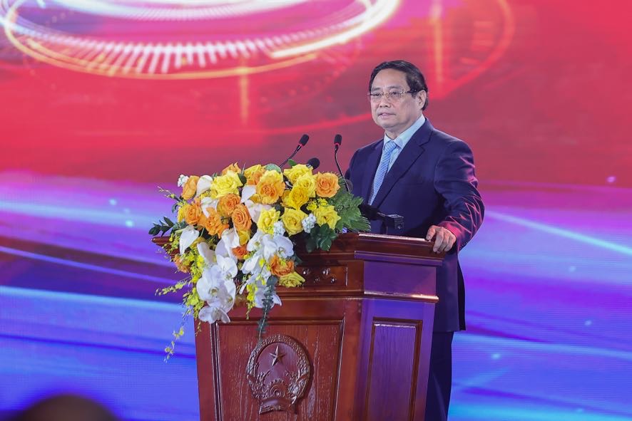 Thủ tướng Phạm Minh Chính phát biểu khai mạc Triển lãm “80 năm Hành trình Độc lập - Tự do - Hạnh phúc” (Ảnh: VGP)