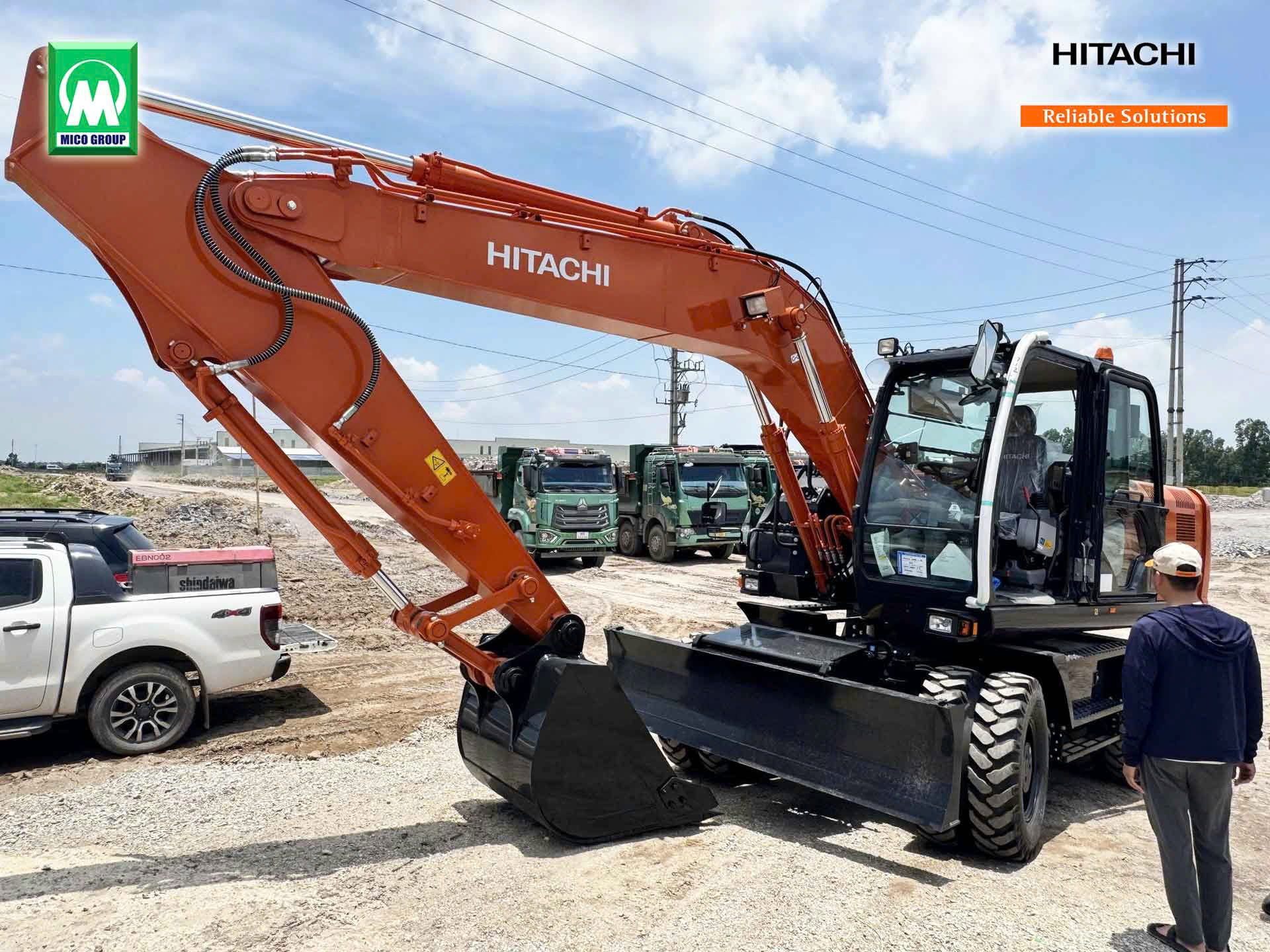 Hitachi ZX170W-5A tại công trường của khách hàng