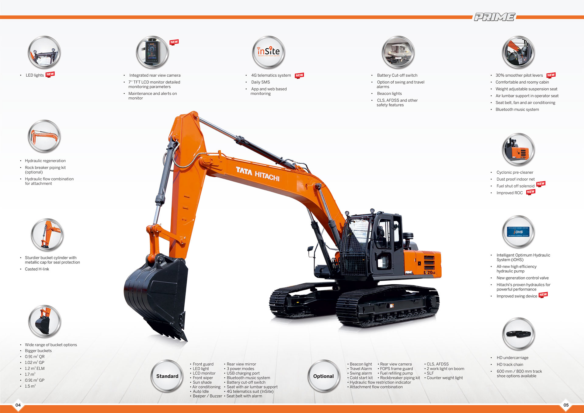 Máy đào bánh xích Tata Hitachi EX210LC Prime