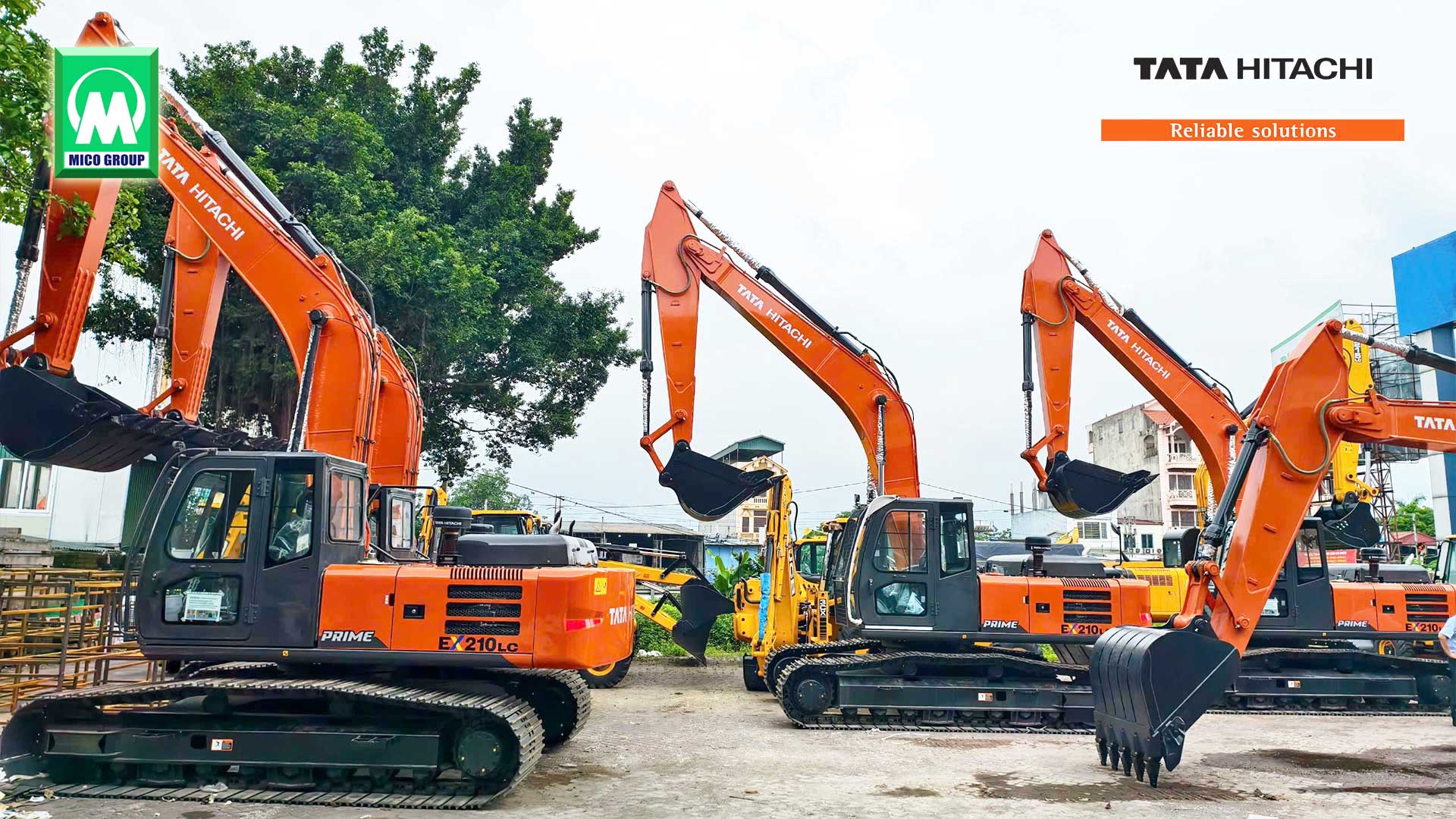 Máy xúc đào Tata Hitachi EX210LC Prime tại xưởng MICO Hưng Yên