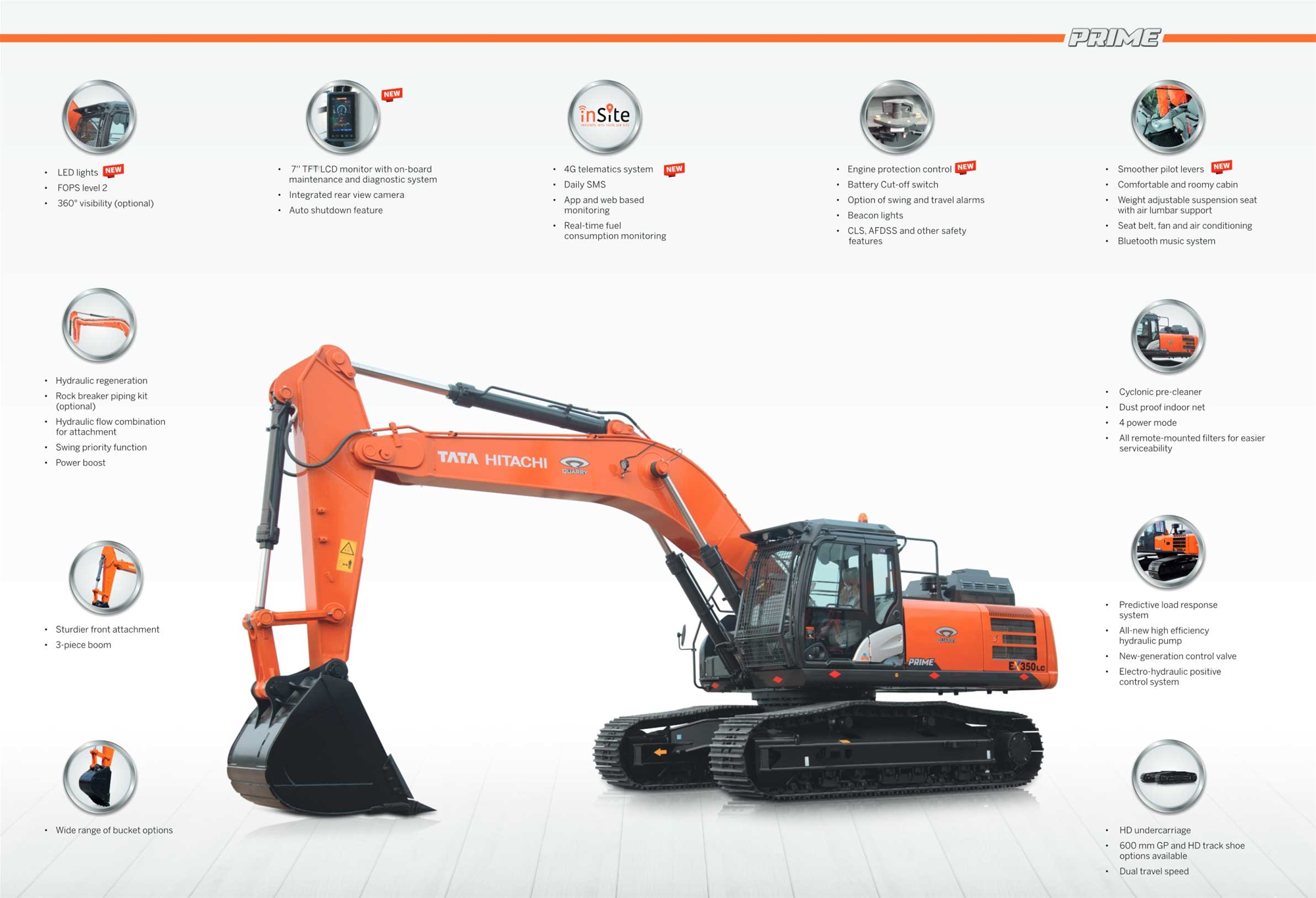 Trải nghiệm ưu thế vượt trội với EX 350LC Prime của Tata Hitachi.