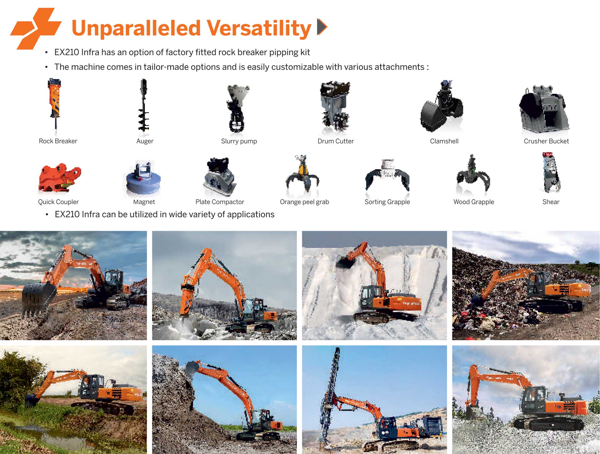 Máy đào bánh xích Tata Hitachi EX210 Super+ Series Infra