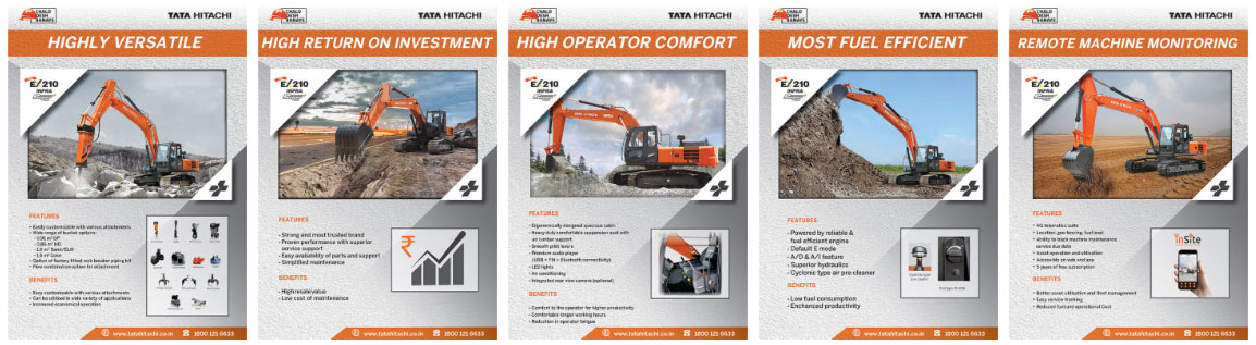 Máy đào bánh xích Tata Hitachi EX210 Super+ Series Infra