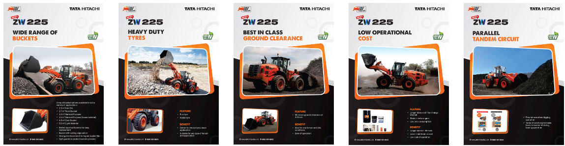 Máy xúc lật Tata Hitachi ZW225 5 tấn - Tính năng